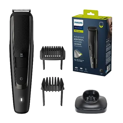 Philips Barttrimmer BeardTrimmer Series 5000 BT5515 - Haarschneidegeräte mit Lift & Trim PRO System für präzises Trimmen und 40 Längeneinstellungen. Genießen Sie 90 Minuten kabellose Nutzung nach nur 1 Stunde Ladezeit.