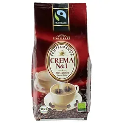 Tempelmann Kaffeebohnen Caffé Crema Bio (1 kg) - Bio-Kaffee aus erlesenen Arabica-Bohnen, fair gehandelt und perfekt für Kaffeevollautomaten. Genießen Sie ein exzellentes Aroma mit feiner Crema!