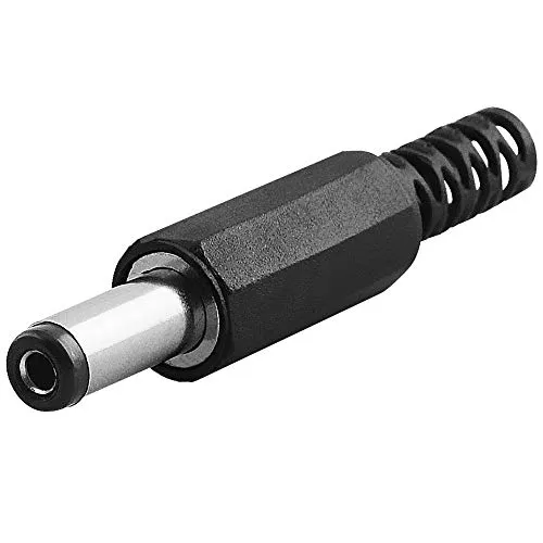 BestPlug 12V 24V DC Stromstecker Lötversion, Innendurchmesser 2,1mm, Außendurchmesser 5,5mm, Schwarz