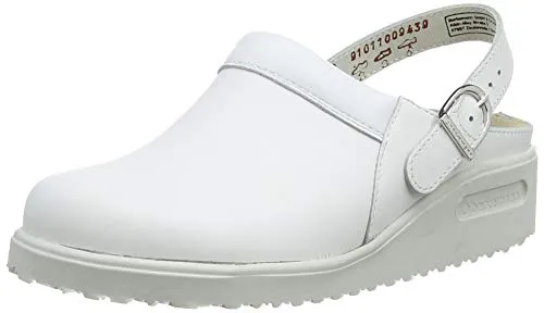 BERKEMANN Tec-Pro Tirdu Clog (2-tlg) weiß 39 EU - Pantoletten aus 100% Leder, mit bequemem Keilabsatz und profiliertem Laufsohlenprofil für optimalen Komfort im Alltag.