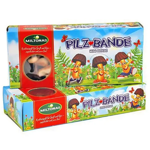 Mini Kekse Pilz-Bande brauner Hut 60g