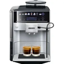 Siemens Kaffee-Vollautomat EQ.6 plus TE653501DE - silber, sensoFlow System für perfekte Kaffeevielfalt und individuelle Getränkeeinstellungen