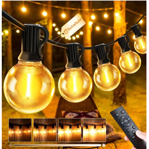 Lichterkette G40 15,0m 18W 1 Außen Fern