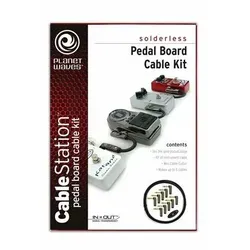 Planet Waves PW-GPKIT-10 Pedalboard-Kabel Set - Instrumentenzubehör mit hochwertigem Kabelmaterial und 24K vergoldeten Steckern für optimale Signalübertragung und individuelle Längenanpassung.