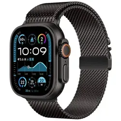 Apple Watch Ultra 2 4G 49 mm - Robuste Titan-Smartwatch mit Milanaise Armband, ideal für Outdoor-Aktivitäten und präzises GPS