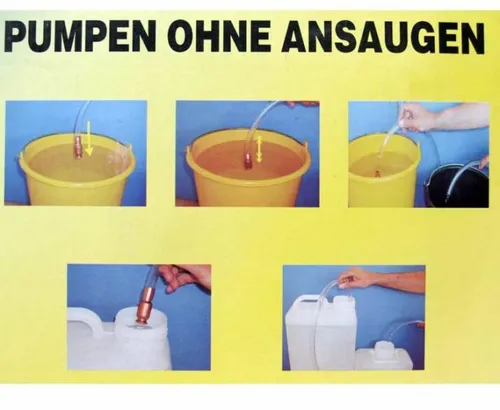 Navyline Pumpschlauch - ohne Ansaugen für Benzin & Diesel Wasser Schüttelpumpe