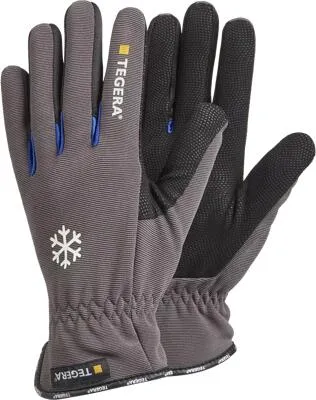 Ejendals AB Tegera 417 Qualitätshandschuh mit perfektem Sitz, Synthetikleder, Größe 11, schwarz grau (417-11)
