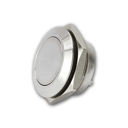 Edelstahl Vollmetall-Taster 19mm, 1-polig, IP65