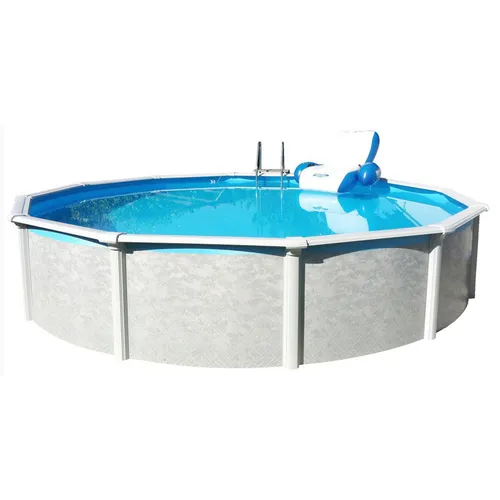 Steinbach Stahlwand Swimming Pool Set "Grande rund" Ø 549 x 135 cm - Swimmingpools – Luxusmodell mit stabiler Stahlwand, schnell auf- und abbaubar für unbeschwerte Sommertage im Garten.