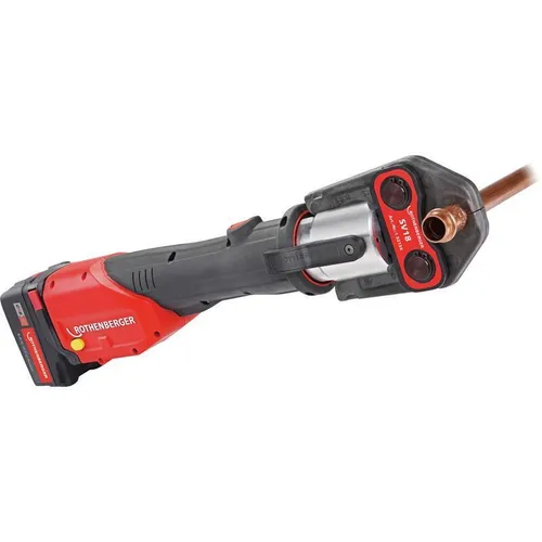 ROTHENBERGER ROMAX 4000 Basic Set 2 EU - Akku-PRESS Werkzeug für professionelle Rohrverbindungen, 18 Volt, ideal für Installateure und Handwerker.