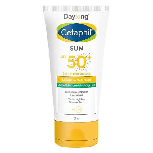 CETAPHIL Sun Daylong SPF 50+ Gel-Fluid für sensible Haut - CETAPHIL Sun Daylong SPF 50+ Gel-Fluid schützt sensible Gesichtshaut effektiv vor Sonnenstrahlen. Leicht und angenehm in der Anwendung, ideal für den täglichen Gebrauch.