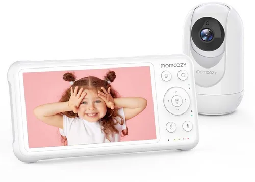 Momcozy Video Baby Monitor 5 Zoll - Babyphone mit 5 Zoll Display, ermöglicht Ihnen, Ihr Kind stets im Blick zu haben, während Sie andere Aufgaben im Haus erledigen.
