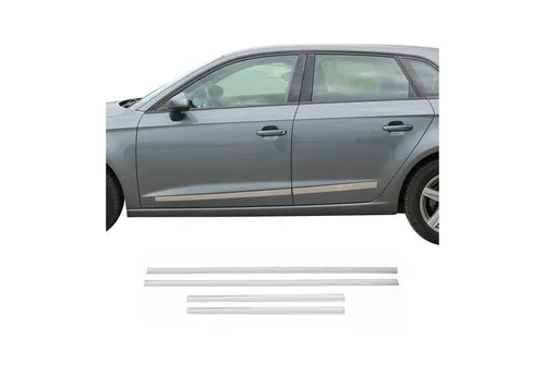 OMAC Zierleisten-Aufkleber für Skoda Octavia Superb 2013-2025 - Langlebige Edelstahl-Zierleisten für eine individuelle Autogestaltung. Einfache Reinigung und Installation, ideal für den täglichen Einsatz. Set mit 4 Teilen in Silber.