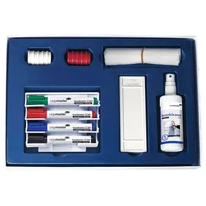 Legamaster Moderationszubehör STARTER Kit 27 Teile - Praktisches Einsteiger-Set mit Boardmarkern, Whiteboardlöscher und Haftmagneten für erfolgreiche Präsentationen