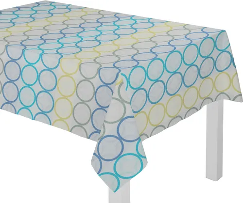 Wirth Tischdecke "ZIRBELLO" Gr. 1, blau (blau, grün), eckig 85x85cm - Die stilvolle Tischdecke ZIRBELLO bringt frischen Wind in Ihr Zuhause! Aus hochwertigem Dekostoff gefertigt, sorgt sie für ein modernes Ambiente. Ideal für festliche Anlässe oder den täglichen Gebrauch. Maße: 85x85cm.