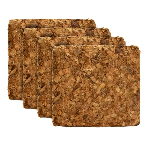 Terra Discount Kokos-Mulchchips - EIN Block sind ca. 5 Kg und ergeben 55 Liter Substrat als Blumenerde, Kokoserde für Pflanzen, Beetabdeckung als Alternative zur Pinie oder als Tier-Einstreu (1)