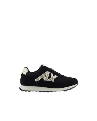 Armani Exchange Herren Sneaker mit geometrischen Logo-Motiven, Multicolor, Größe 10 - Trendige Sneakers mit einzigartigem Logo-Design, ideal für lässige Outfits und den täglichen Gebrauch.