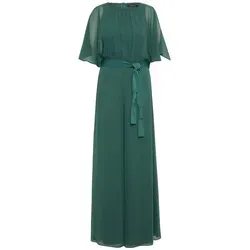 VERA MONT Jumpsuit mit Bindegürtel - Eleganter Damen Jumpsuit aus Chiffon in Dark Emerald, mit femininer Silhouette und ausgestelltem Schnitt – ideal für festliche Anlässe!