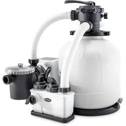 Intex Sandfilteranlage 10m³ mit Salzwassersystem - Pumpen für Pools: Vollautomatisches Salzwasser-Elektrolyse-System für eine mühelose Wasserpflege und optimale Hygiene in Ihrem Swimmingpool.