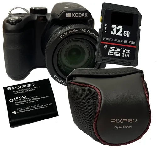 KODAK Pixpro Astro Zoom AZ426 - Digitale Bridgekamera mit 42X Zoom, 20 Megapixel für beeindruckende Detailaufnahmen und Full HD Videoqualität