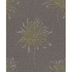 Rasch Tapeten Vliestapete (Floral) Grau goldene 10,05 m x 0,53 m Andy Wand 649024