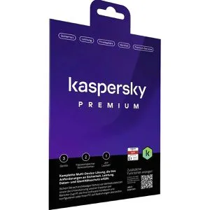 Kaspersky Premium 3 Geräte - Envelope Box ohne Medien (DE) - Security-Suiten mit umfassendem Schutz für bis zu 3 Geräte, inklusive Echtzeitschutz und Datenschutz für ein sicheres Online-Erlebnis.