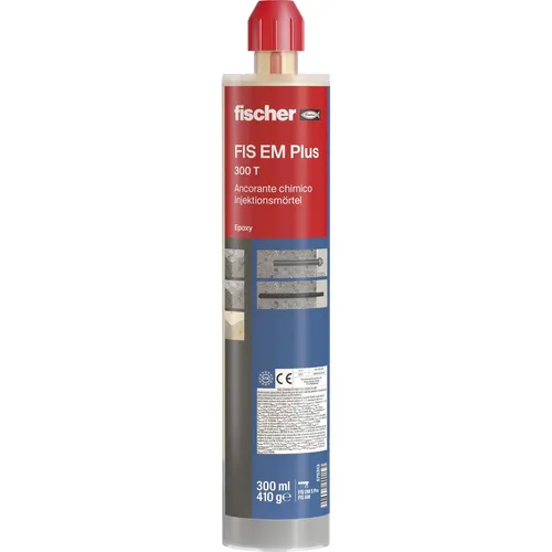 Fischer FIS EM Plus 300 T Injektionssystem - Hochwertiger Epoxidharzmörtel für stabile Befestigungen in Beton und Holz. Inklusive 2 Statikmischer, ideal für variable Verankerungstiefen und professionelle Anwendungen.