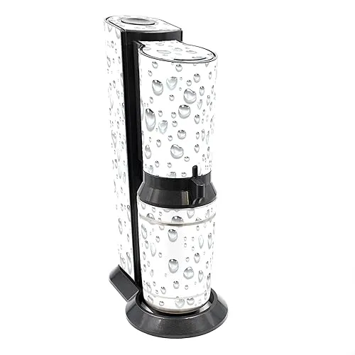 Finest Folia Deko Schutz Aufkleber kompatibel mit SodaStream Wassersprudler Crystal Design Sticker Set 8-teilig Klebefolie wasserfest selbstklebend (Crystal 2.0 (RX049), 07 Wassertropfen)