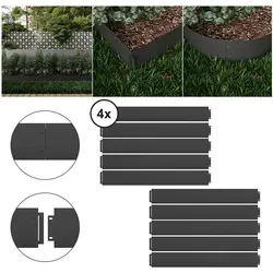 ok-living Rasenkante Metall 100x14cm Länge 40m Höhe 14cm Beeteinfassung Mähkante