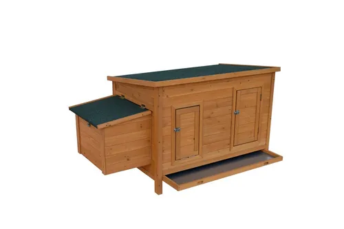 TrendLine Hühnerstall Emma 146 x 74 x 80 cm - Hochwertiger Hühnerstall aus Holz, ideal für artgerechte Haltung und sicheren Schutz Ihrer Hühner.