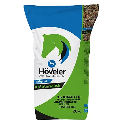 Höveler Kräutermüsli für Pferde - Hochwertiges Pferdefutter mit Kräutern, fördert die Gesundheit und das Wohlbefinden Ihres Pferdes. Ideal für eine ausgewogene Ernährung.