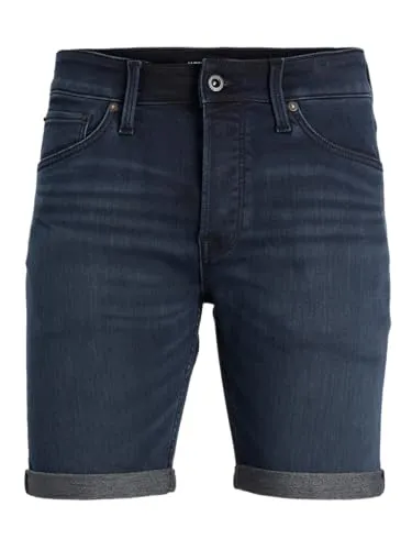 Stylische Herren-Shorts JACK & JONES "JJIRICK JJICON SHORTS GE 604 I.K SN" in Blau Denim - Herren-Shorts mit regular fit, aus pflegeleichtem Material, ideal für lässige und modische Outfits. Perfekt für den Sommer!