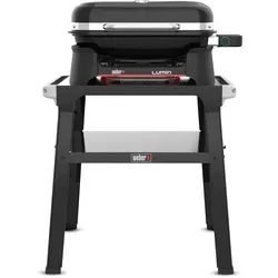 Lumin Compact Grill mit Untergestell - Der Lumin Compact Grill mit Untergestell ermöglicht komfortables Grillen auf angenehmer Arbeitshöhe. Ideal für Fleisch, Fisch und Gemüse – schnell auf bis zu 315 Grad. Perfekt für Zuhause oder beim Camping.