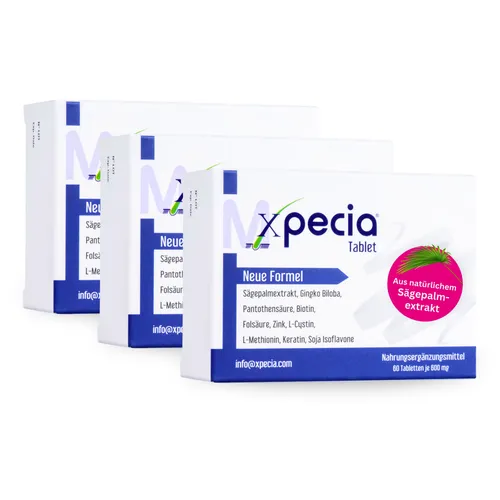 3x60 Tabletten=180 Tabletten Xpecia DHT Blocker mit Biotin und Sägepalmextrakt