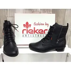 Rieker Damen Stiefeletten Y0700 - Wanderschuhe mit Reißverschluss und Schnürung für einfaches An- und Ausziehen, ideal für Outdoor-Abenteuer.