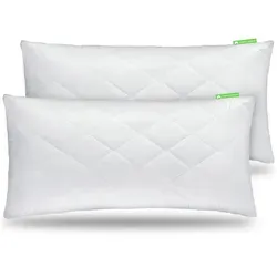 Gentle North Microfaserkissen 2er Set - Komfortable Kissen für Seitenschläfer und Rückenschläfer, 100% allergikerfreundlich und waschbar bis 60°, ideal für jede Sofaecke und jedes Bett.
