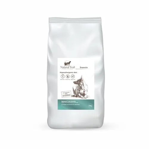 Natural Trail Insekte Protein Hundefutter - Getreidefreies Hundefutter mit Insektenprotein, ideal für Allergiker. Enthält Süßkartoffel & Amaranth, ohne künstliche Zusatzstoffe und umweltfreundlich.