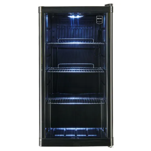 METRO Professional Getränkekühlschrank GPC1088, 88 L - Kühlschrank mit 88 Litern, eleganter Glastür und flexiblen, verstellbaren Einlegeböden – ideal für die perfekte Präsentation Ihrer Getränke.