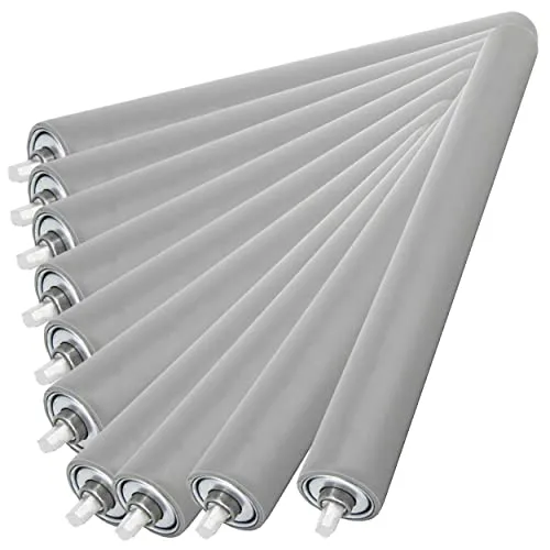 SCHMIDT Tragrolle 400mm Ø 42mm für Förderanlagen - Hochwertige 10er Packung Tragrollen für Förderanlagen. Ideal für individuelle Lösungen, mit robustem Gummiüberzug und einer Tragkraft von 25 kg. Perfekt für Transportbänder und Rollenbahnen.