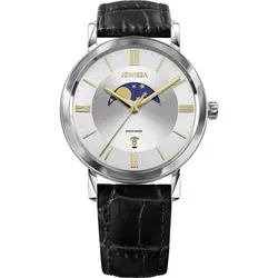 JOWISSA Magno Herrenuhr J4.272.L - Elegante Quarzuhr mit Mondphase - Herrenuhr mit analogen Anzeige und Mondphase, wasserdicht bis 5 ATM. Edles Design in Gold, Schwarz oder Silber, ideal für stilbewusste Männer.