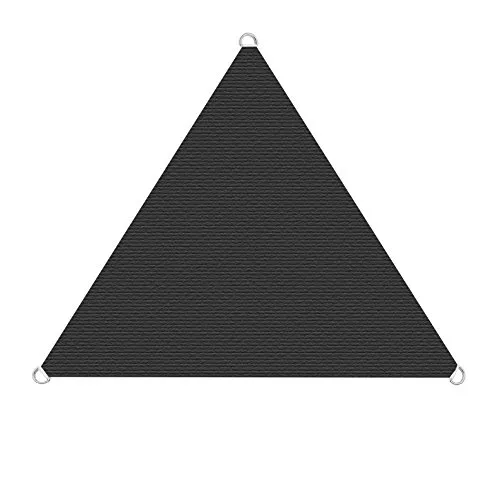 ESTEXO Sonnensegel Sonnenschutzsegel Sonnendach Sonnenschutz UV-Schutz Sichtschutz HDPE Anthrazit 3x3x3m (Dreieck)