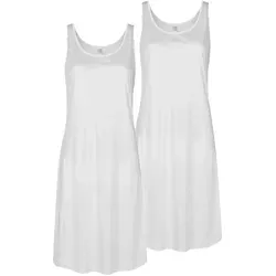 Unterkleid NINA VON C. "2er Pack Unterkleid Länge 90 cm Elegance", Damen, Gr. 44, N-Gr, weiß weiß, Obermaterial: 81% Viskose CV. 19% Polyester PES., Kleider