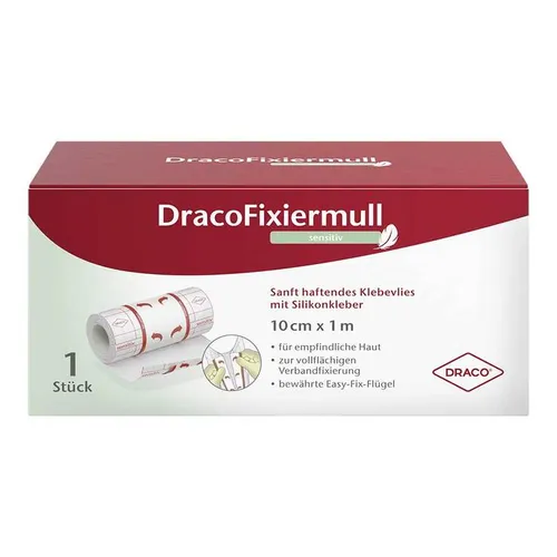 Dracofixiermull sensitiv 10 cmx1 m Verband Inhalt: 1 St