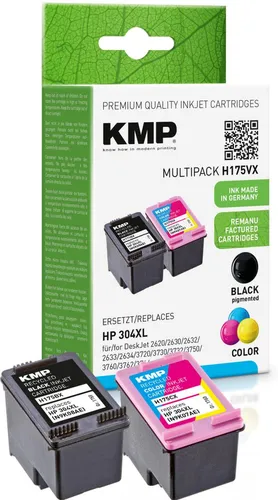 KMP Druckerpatrone ersetzt HP 304XL - Kombi-Pack Schwarz, Cyan, Magenta - Sonstige - Hochwertige InkJet-Ausdrucke mit speziell abgestimmter Patrone für Spitzenqualität bei Text, Grafik und Fotos.