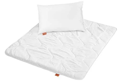 sleepling Kinderbettdecke 100x135 cm und Kinderkopfkissen 40x60 cm, Kinderbetten Set, medium Ganzjahresdecke 100 x 135 cm und Kopfkissen 40 x 60 cm, Bettdecke, Kinderdecke, Made in EU, Oeko-TEX