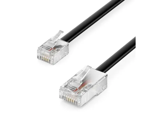 deleyCON deleyCON 10m Telefonkabel RJ11 auf RJ45 Modularkabel DSL VDSL LAN-Kabel