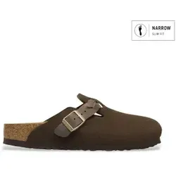 Birkenstock Boston Clogs für Damen – Geflochtenes Veloursleder Dunkelbraun (38) - Die Birkenstock Boston Clogs vereinen klassischen Stil mit individuellem Komfort. Das weiche Veloursleder passt sich perfekt an den Fuß an, während das elegante Flechtmuster einen modernen Akzent setzt. Ideal für lässige Looks.