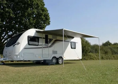 Dometic Revo Zip Sackmarkise 3,1 m - Caravan-Zubehör mit einfacher Montage in der Kederschiene, ideal für schnellen Auf- und Abbau ohne Bohren. Hochwertiges, langlebiges Markisentuch und stabiler Aluminium-Rahmen sorgen für besten Schutz und Stauraum.