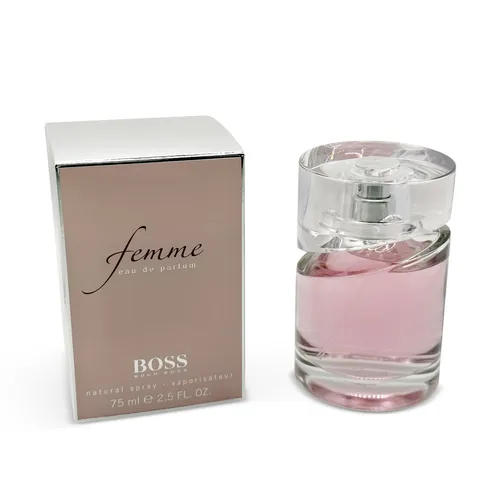 Hugo Boss Femme Eau de Parfum 75 ml - Damenduft mit blumig-fruchtiger Note, der Weiblichkeit und Anziehungskraft verkörpert – ideal für jeden Anlass und ein Gefühl von Freiheit.
