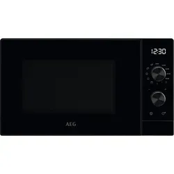 AEG Mikrowelle 25 l, schwarz - Freistehende Mikrowelle mit 900 W Leistung und 7 Leistungsstufen. Ideal für vielseitiges Kochen und Aufwärmen in der modernen Küche.
